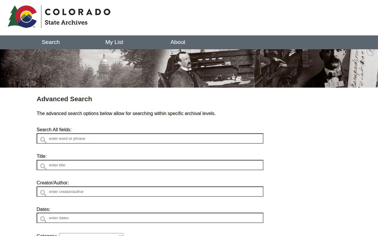 Colorado archive search for historic Kiowa County prisoner records